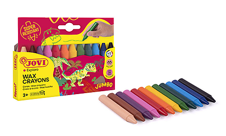 Giotto Unbreakable Pencil & Pencil Sharpener Set 10 Super Wax Crayons  Multicolor